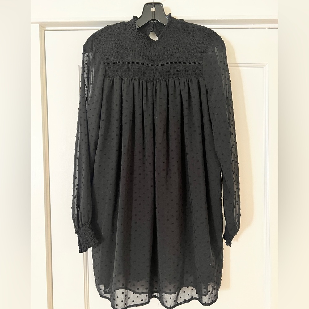 Zara Swiss dot style shift mini dress